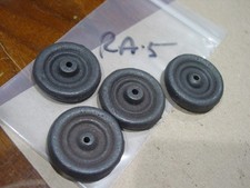 Lot of 4 Antique Cast Iron Wheel Toy Wagon Tractor Car Train Solid Hub 1 3/8"