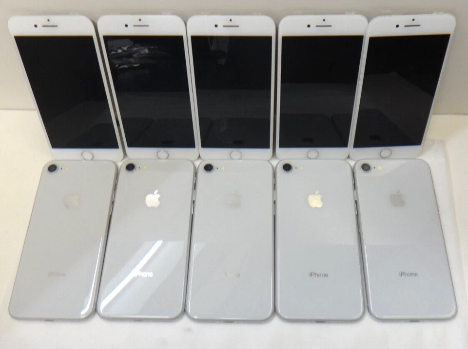 Lote de 5 Carcasa Apple iPhone 8 (A1863) 4.7 pulgadas-Blanco (Grado B-) + Pantalla Táctil LCD Foto 2 de 4