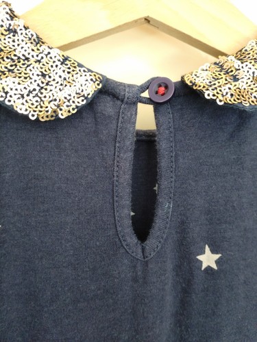 MINI BODEN Long Sleeve Night Sky Palace Castle Dress W/Sequinned Collar Age 3-4 - Picture 6 of 12