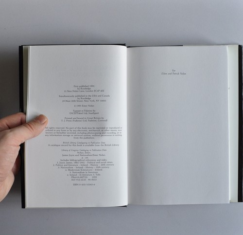 Book - James Joyce and Nationalism - Emer Nolan (hardcover irish routledge) - Imagen 5 de 8
