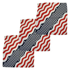 Motique Accessories Set of 3 Large Cotton Bandanas-US Flag