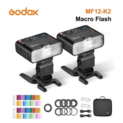 DE Godox MF12-K2 Macro Flash Speedlite 2,4G Drahtlose Steuerung für Nikon Sony