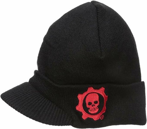 War Skull Logo Billed Visor Beanie 