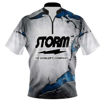 SALE Storm Globe Arctic Snow Zip Bowling Jersey Best Gift Size S 