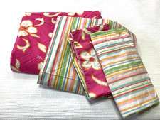 Pottery Barn Pink Orange Floral Twin Duvet Cover  Sham  Sheet  Pillowcase