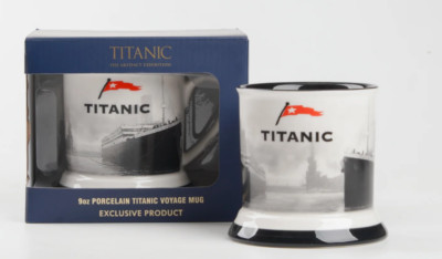 Titanic Voyage Mug   9 oz Fine Porcelain Collectible Souvenir