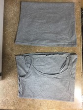 Lot Of 3 Girls Justice Adjustable Grey And Blank Tank Tops Size 8