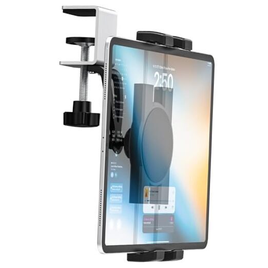 Under Counter Kitchen Cabinet Tablet Mount Holder for 4.7 to 13 Inch Phones & iPads