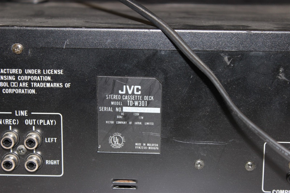 Vintage JVC Td-w301 Auto Reverse Playbackstereo Double Cassette