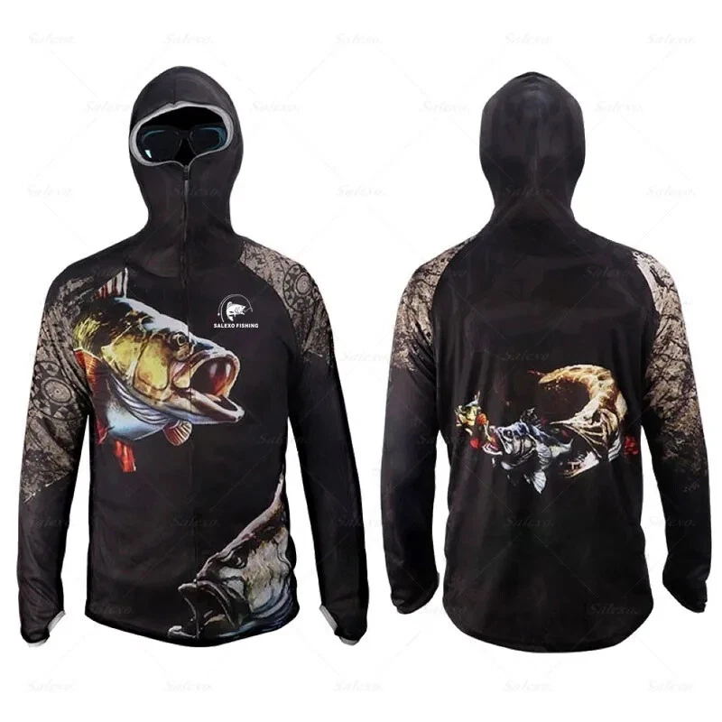 Men'S Fishing Shirt Jacket Sun Protection Face Neck Anti-Uv Breathable Hooded
Opens in a new window 
