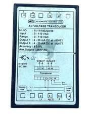 AE Automatic Electric AC Voltage Transducer Input 110VAC Output 4-20ma 500Ω #A6-