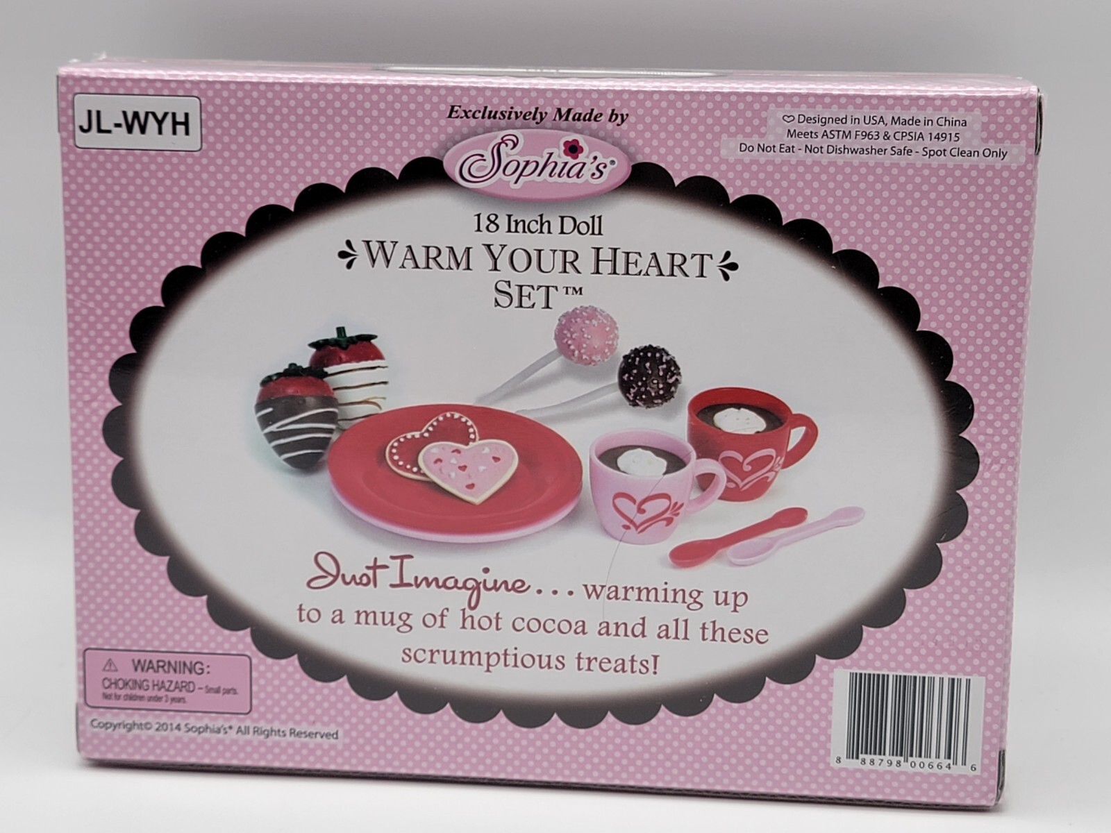 2014 Sophia's 18" Doll Warm Your Heart Hot Cocoa & Sweets Set NRFB