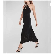 Veronica Beard Josette Velvet Chain Halter Maxi Gown Dress Sz 6 NWt 798