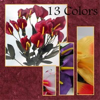 324 Mini Calla Lily Silk Flowers Floral Bush Artificial Wedding Arrangements 324 Mini Calla Lily Silk Flowers Floral Bush Artificial Wedding Arrangements