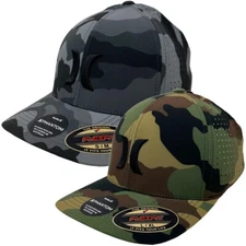 Hurley Men's Dri-FIT Phantom Camo Camouflage Flex Fit Hat Cap (Rare Exclusive)