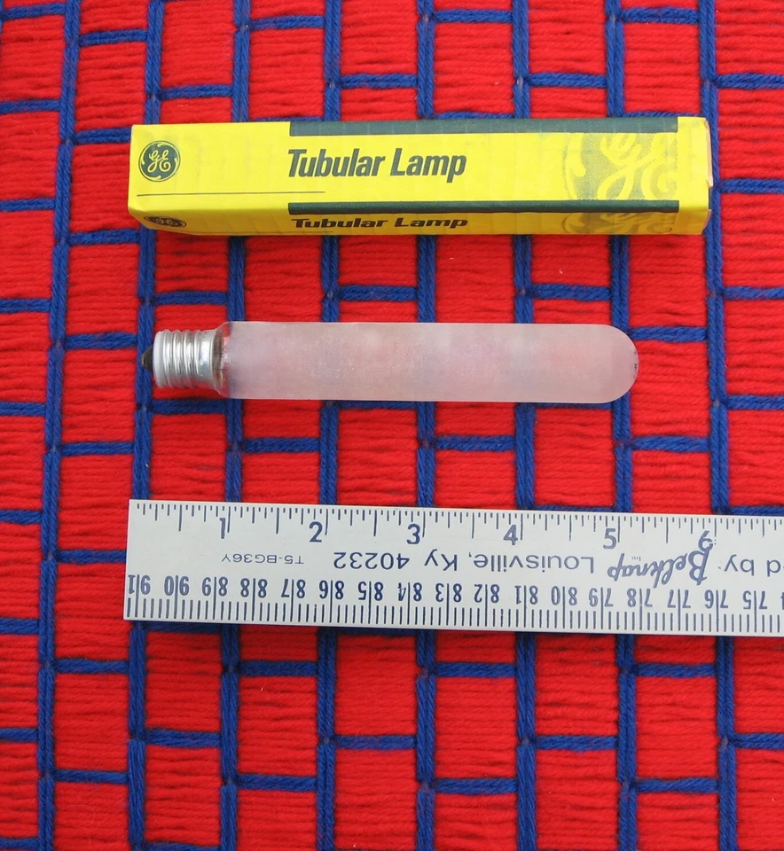 40T6.5 Picture Light Bulb 40w GE 15742 FROST tube 40 watt T6.5 appliance 7¢*ship - Image 3 of 3