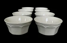 Set Of 8 Steelite International 4.25” Fruit Dessert Bowls Cream Ware England EUC
