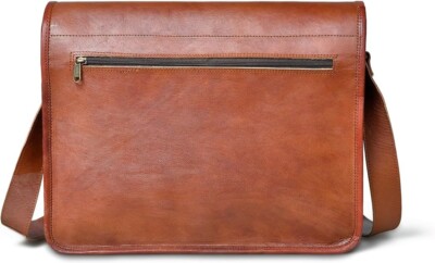 新品　argue GOAT LEATER SHOLDER BAG New Messenger Goat Leather Genuine Brown Shoulder Satchel Bag Big