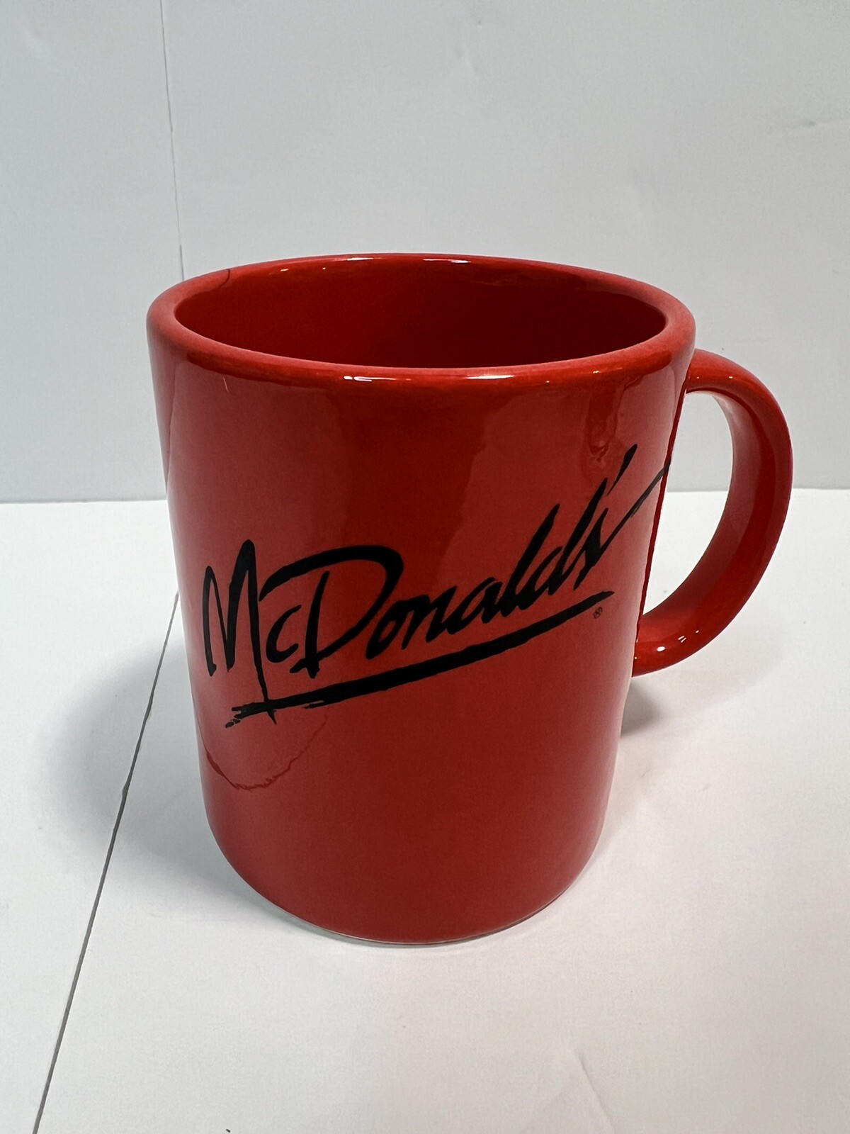 Vintage McDonald's Coffee Mug 1970's Red Ceramic Black Logo Japan eBay