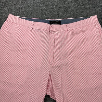 Banana Republic Shorts Mens 35 Pink White Stripe Aiden Club
