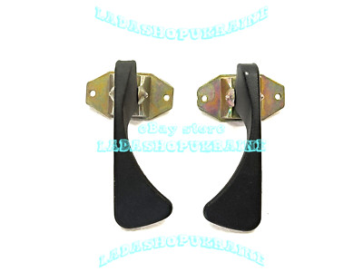 2x METAL BLACK manijas de puertas LADA SAMARA 2113 2114 2115 door handles interi
