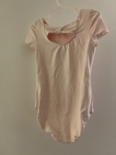 Justice Girls Cap Sleeve Dance  Gymnastics Leotard and Skirt Pink Size S XS