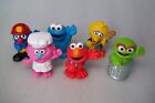 Sesame Street Hasbro 2010-2013 Lot Of 6 Plastic Toy Figures Cake Toppers 3"
