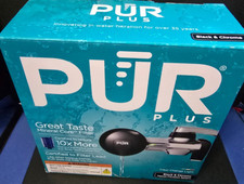 PUR PLUS Faucet Filtration System Black Chrome with Filter Light PFM200B