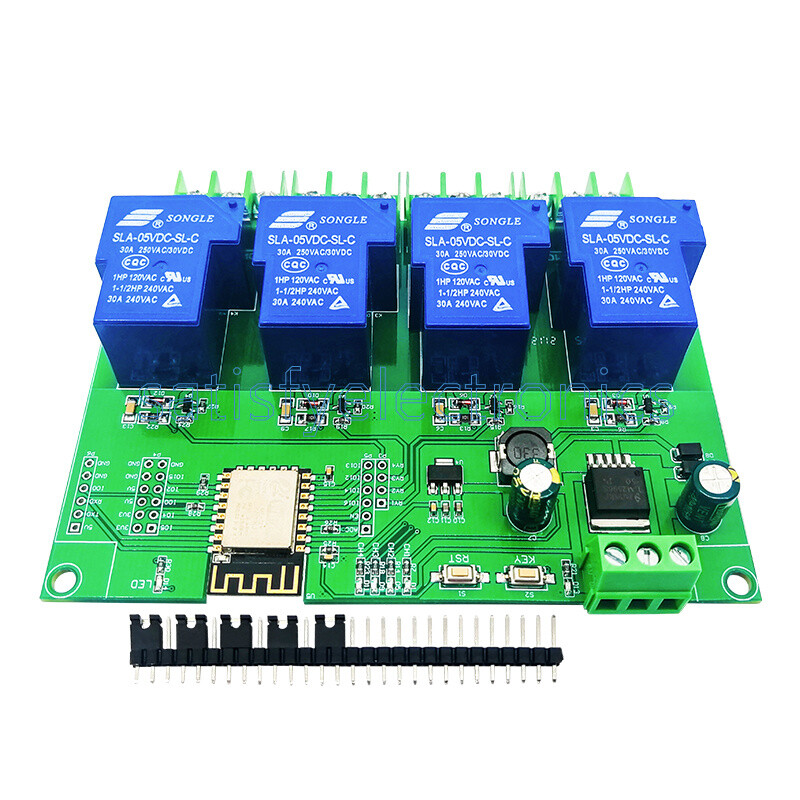 30A ESP8266 WIFI 4 Channel Relay Module ESP-12F Development Board For Arduino