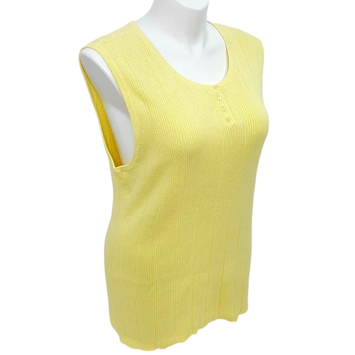 Merino wool sleeveless jumper yellow knit - Comptoir des Cotonniers