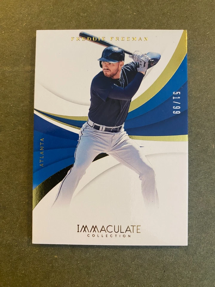 2018 Panini Immaculate Collection Freddie Freeman #/99 - Dodgers  Braves - Image 2 of 3