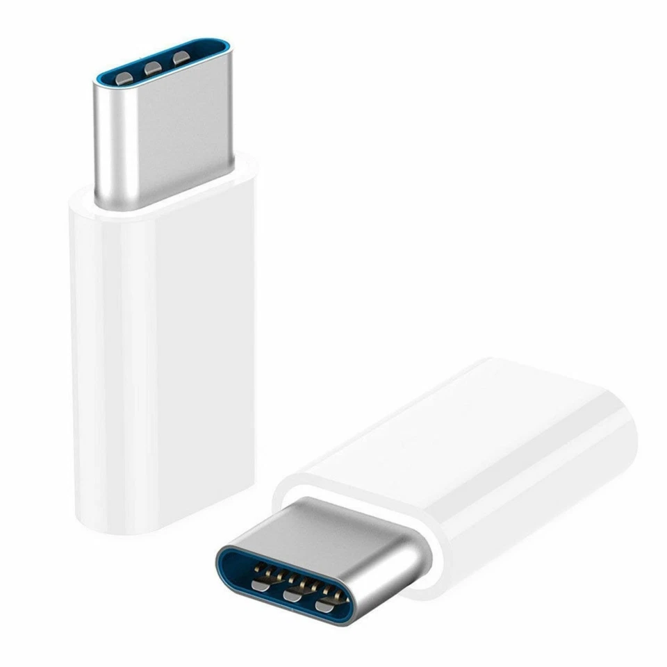 Adaptateur Convertisseur Micro USB Vers USB Type C Chargeur Blanc Huawei P30 - Photo 3/4