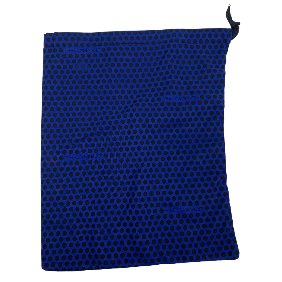 Bolsa antipolvo Rebecca Minkoff con cordón 11X14 azul/púrpura polkadot reutilizable Foto 2 de 4