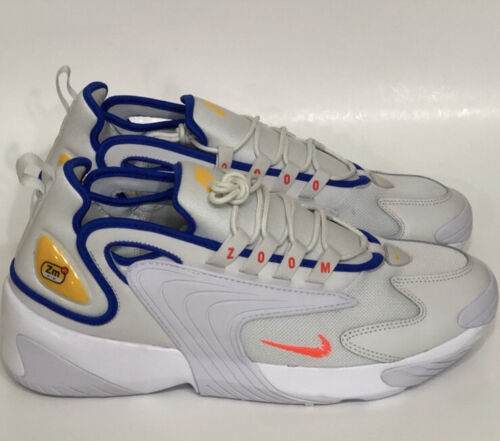 NIKE Air Zoom 2K 2000 Platinum Tint White Gold Blue Men Size 12 AO0269-005 New