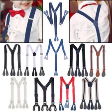 CHILDRENS/KIDS/BOYS/GIRLS PLAIN ADJUSTABLE TROUSER "Y" BRACES