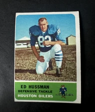 1962 Fleer Football Ed Hussman, #55, Vg