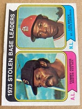1974 Topps Baseball #204 Stolen Base Leaders NM/MT