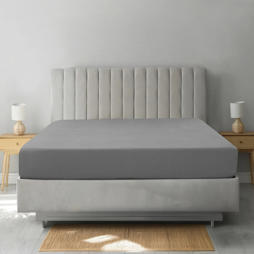 Hotel Quality Fitted Sheet Deep Pocket Breathable Soft Elastic Mattress Sheets - Image 2 of 4