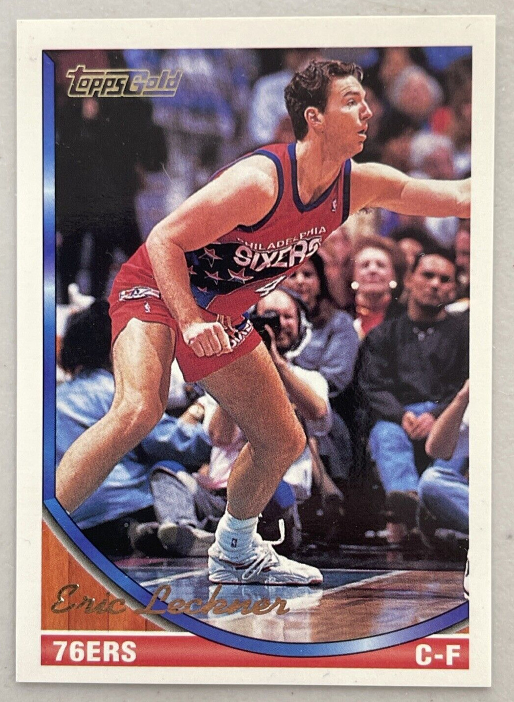 1993-94 Topps Gold Basketball Card #332 Eric Leckner 76ers