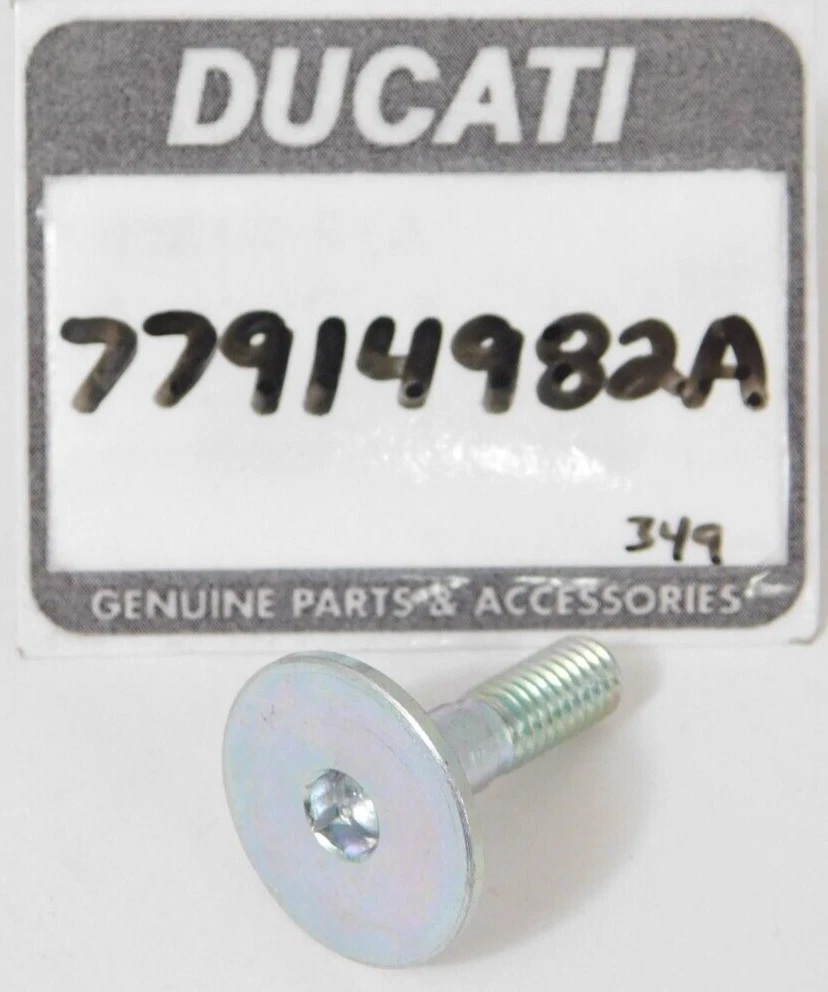1 NEW Genuine Ducati Motorcycle Factory Hardware M6 Special Screw 