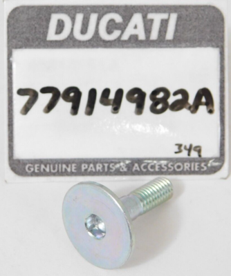 1 NEW Genuine Ducati Motorcycle Factory Hardware M6 Special Screw  