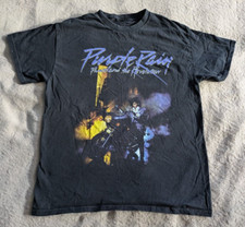 PRINCE AND THE REVOLUTION Purple Rain T-Shirt Adult Small S Black