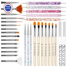 Nail Art Brushes 34Pcs Set Tools Dotting Pens Design Supplies including Drawing