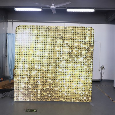 8FT Backdrop and Stand,tension fabric,Reusable Luxury Wedding Backdrop