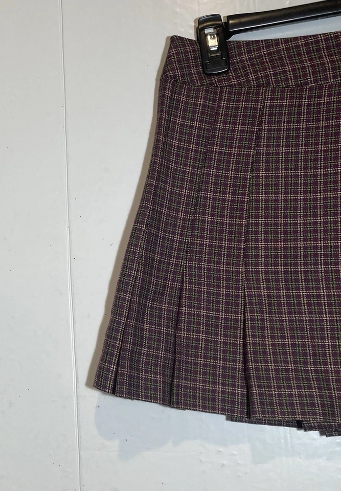Vintage Robynes Dream Y2K Plaid Mini Wrap Skirt Size 9 Pleated Grunge Preppy - Image 3 of 4