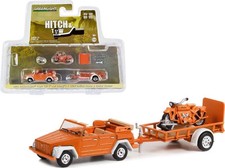 1973 VOLKSWAGEN Type 181 and Utility Trailer with Indian Scout 1/64 GREENLIGHT