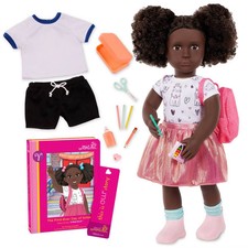 Our Generation Virginia Posable 18'' School Doll with Storybook  Accessories