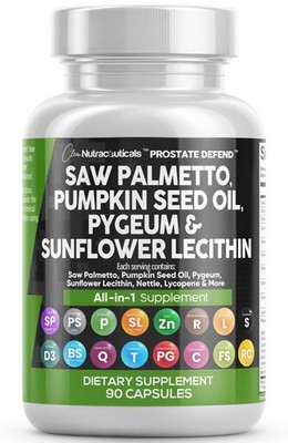 Saw Palmetto Pumpkin Seed Oil 90 Count (Pack of 1) 