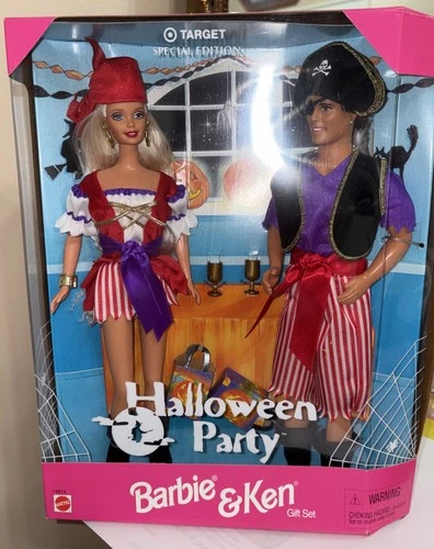 1998 Mattel Halloween Party Barbie & Ken Gift Set Special Edition  #19874 VTG
