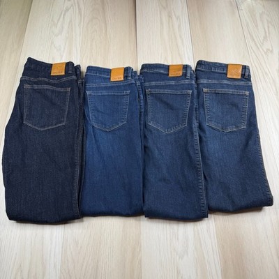 DU/ER Womens Dark Blue Denim Taper Cotton Stretch Straight Leg Jeans Lot Of 4